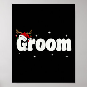 Groom Bride Santa Couples Weihnachtsausstellungen  Poster