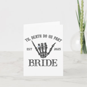 Groom Bride Skeleton Gothic Halloween Verlobung W Karte