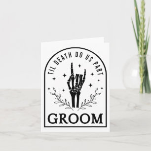 Groom Bride Skeleton Gothic Halloween Verlobung W Karte