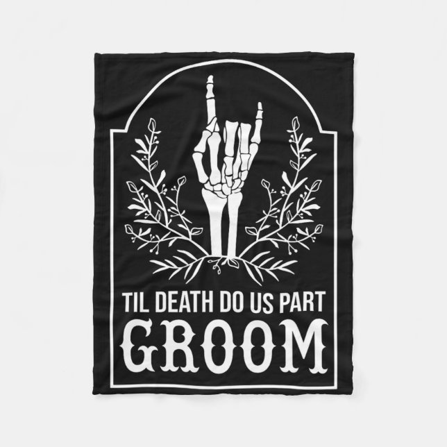 Groom Bride Skeleton Hand Paare Matching Wedding Fleecedecke (Vorderseite)