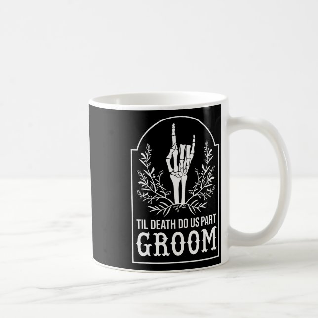 Groom Bride Skeleton Hand Paare Matching Wedding Kaffeetasse (Rechts)