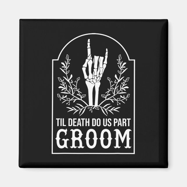 Groom Bride Skeleton Hand Paare Matching Wedding Magnet (Vorne)