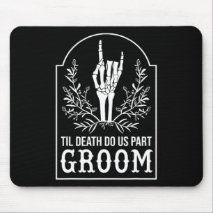 Groom Bride Skeleton Hand Paare Matching Wedding Mousepad