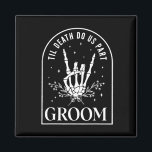 Groom Bride Skeleton Rock Hand Paare Wedding Hal Magnet<br><div class="desc">Groom Bride Skeleton Rock Hand Paare Hochzeit Halloween</div>