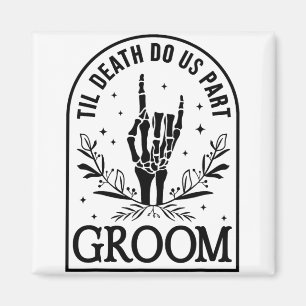 Groom Bride Verlobung Hochzeit Halloween Paare Ma Magnet
