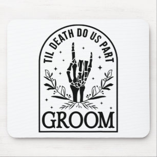 Groom Bride Verlobung Hochzeit Halloween Paare Ma Mousepad