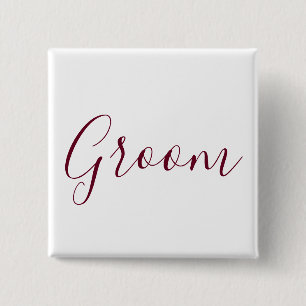 Groom Burgundy Schriftart Button