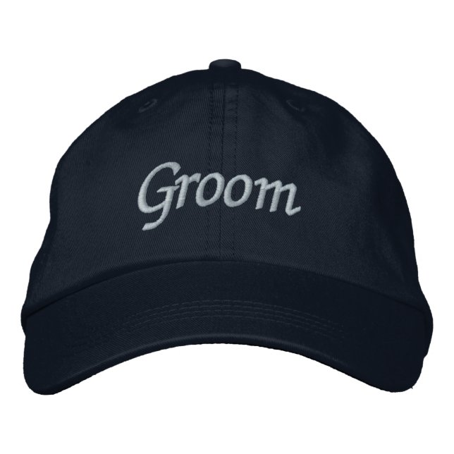 Groom Cap Bestickte Baseballkappe (Vorderseite)