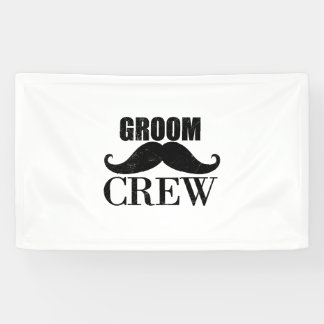 Groom Crew Bachelor Party Hochzeit Black Grunge Banner