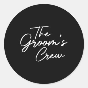 Groom Crew Bachelor Party Trauzeugen Stag Group Ou Runder Aufkleber