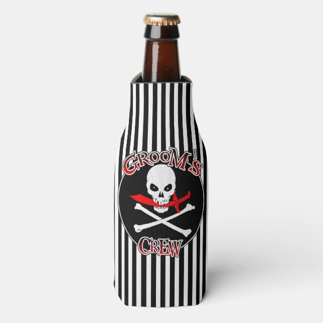 Groom Crew Flasche Cooler Flaschenkühler (Flaschenvorderseite)