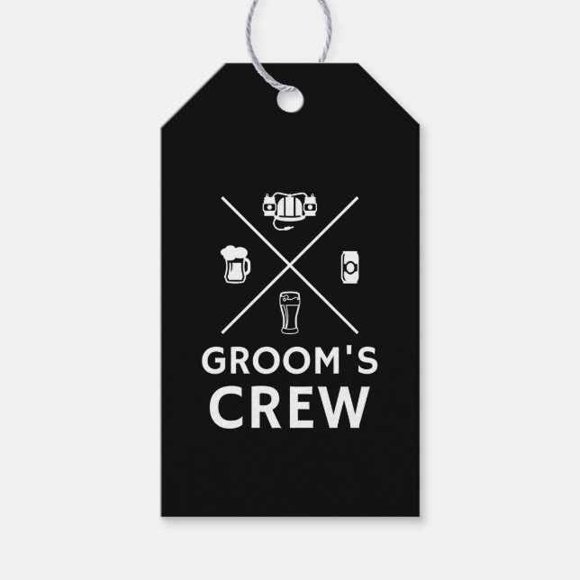 Groom Crew Trauzeugen Bachelor Party Danke Geschenkanhänger (Vorderseite)
