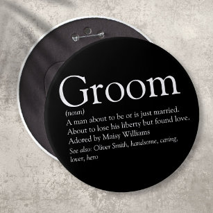 Groom Definition, Stag Bachelor Party, Hochzeit Button