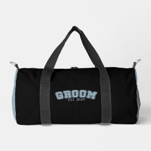 GROOM Dusty Blue White Duffle Bag