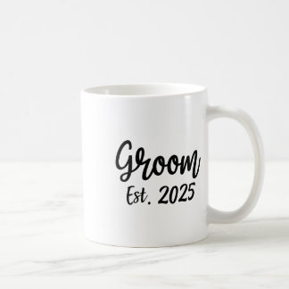 Groom Est. 2025 Die Gruppe für männliche Hochzeits Kaffeetasse