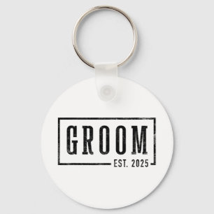 Groom Est 2025 Künftige Verlobte Geschenke für Ehe Schlüsselanhänger