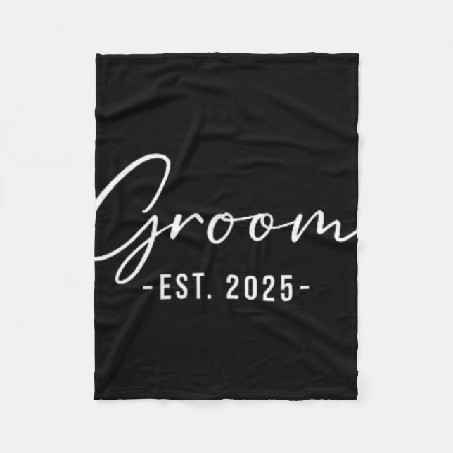 Groom Est. 2025 - Matching Getting Ready Bride Gro Fleecedecke (Vorderseite)