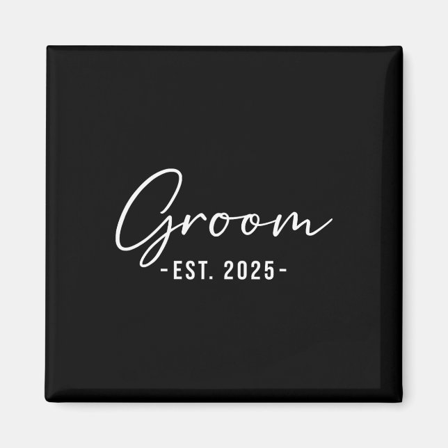 Groom Est. 2025 - Matching Getting Ready Bride Gro Magnet (Vorne)