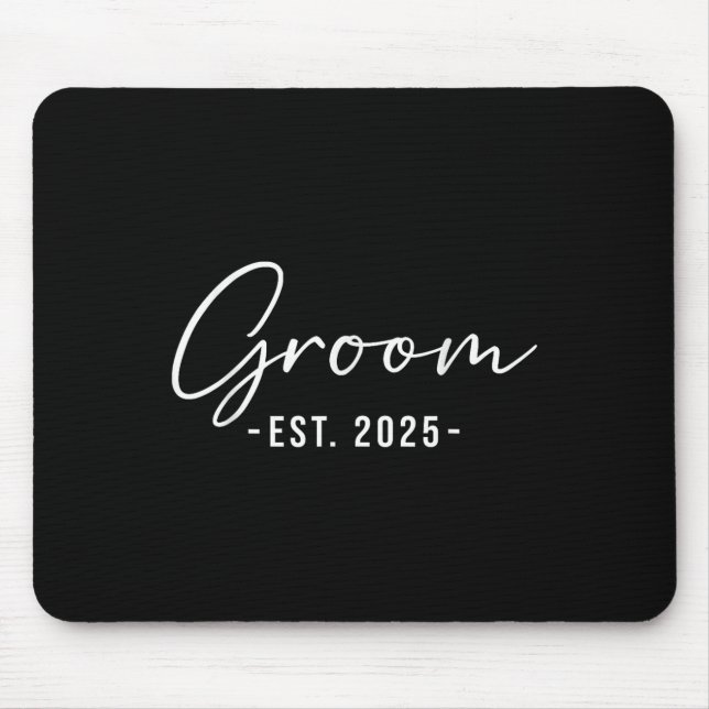 Groom Est. 2025 - Matching Getting Ready Bride Gro Mousepad (Vorne)