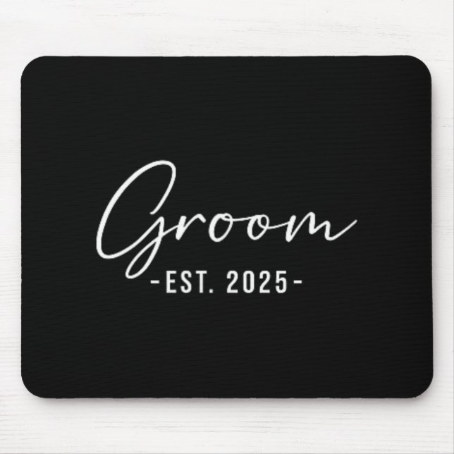 Groom Est. 2025 - Matching Getting Ready Bride Gro Mousepad (Vorne)