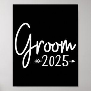 Groom Est. 2025 Verheiratete Hochzeitsfeier Verlob Poster