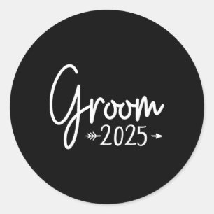 Groom Est 2025 Verheiratete Hochzeitsreise Verlobu Runder Aufkleber