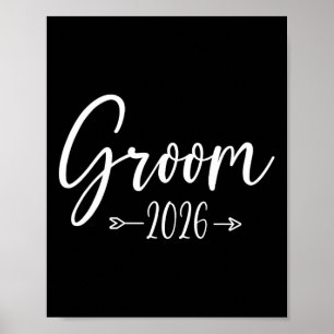 Groom Est 2026 Verheiratete Hochzeitsbindungsparty Poster