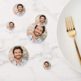 Groom Face 6 Foto Junggeselinnen-Abschied Konfetti