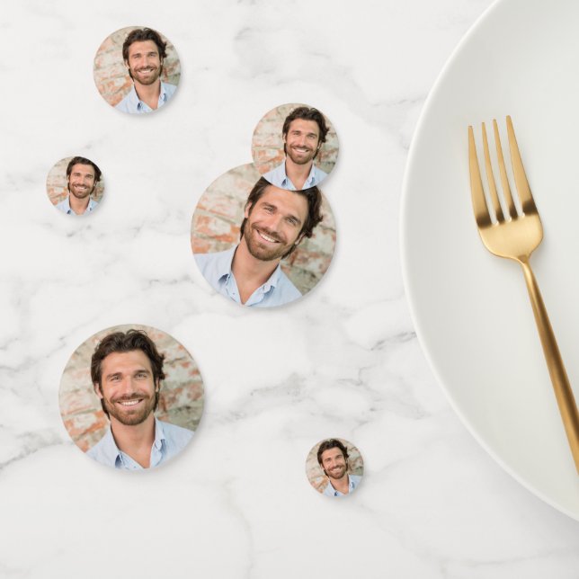 Groom Face 6 Foto Junggeselinnen-Abschied Konfetti (Gruppe)