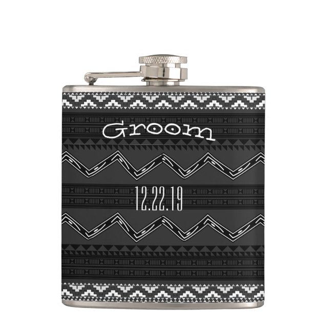Groom Flask Mustache Flachmann (Vorderseite)