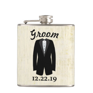 Groom Flask Tuxedo Krawatte Flachmann