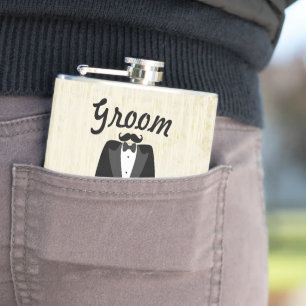Groom Flask Tuxedo Krawatte Flachmann