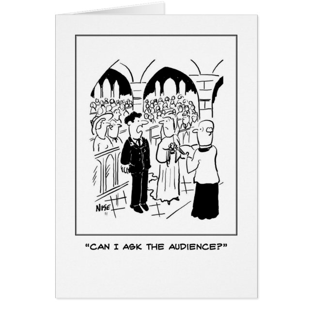 Groom frage bei seiner Hochzeit alberne Fragen (Vorne)