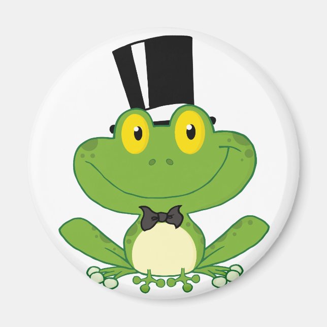 Groom Frog Cartoon Magnet (Vorne)