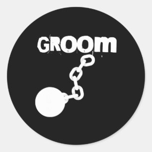 Groom Funny Wedding Stag Party Bachelor Runder Aufkleber