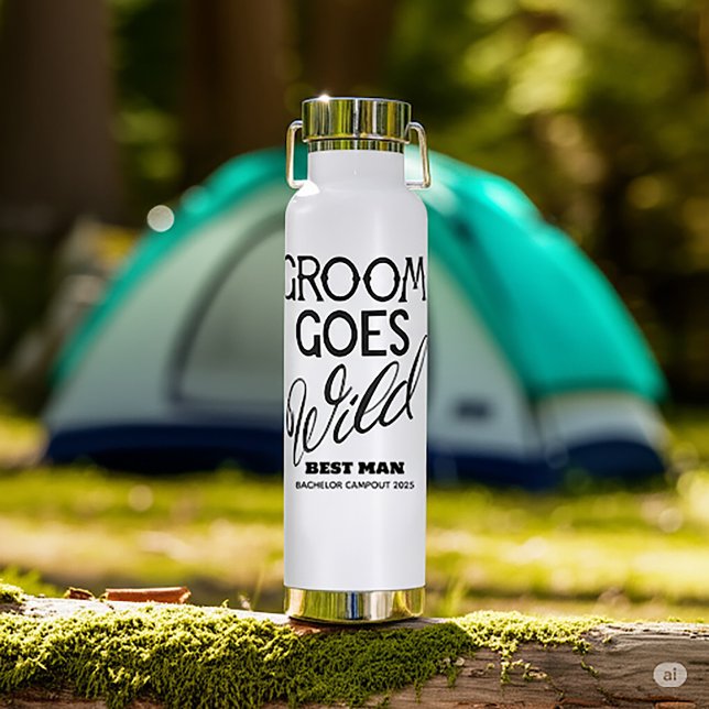 Groom Goes Wild Bachelor Party Trinkflasche (Von Creator hochgeladen)