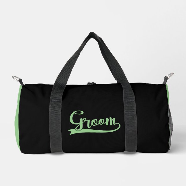 GROOM Green Black Duffle Bag (Vorderseite)