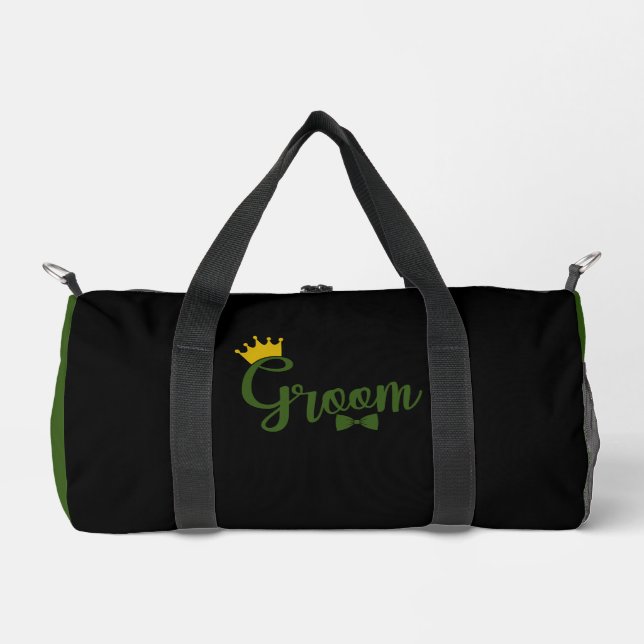 GROOM Green Black Duffle Bag (Vorderseite)