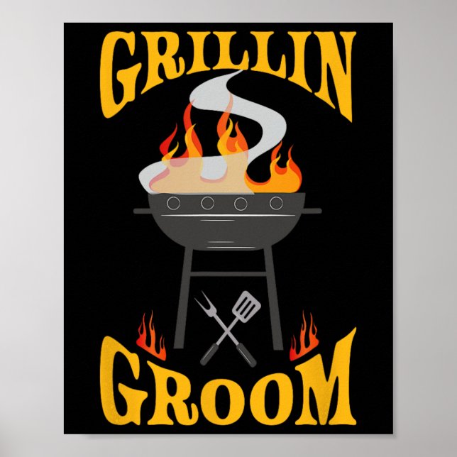 Groom Grillen Grill Smoker und Grill Koch Poster (Vorne)