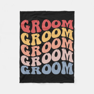 Groom Groovy Bachelor Party Fleecedecke