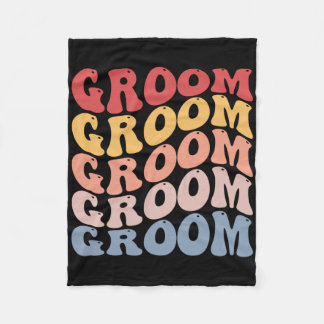 Groom Groovy Bachelor Party Fleecedecke