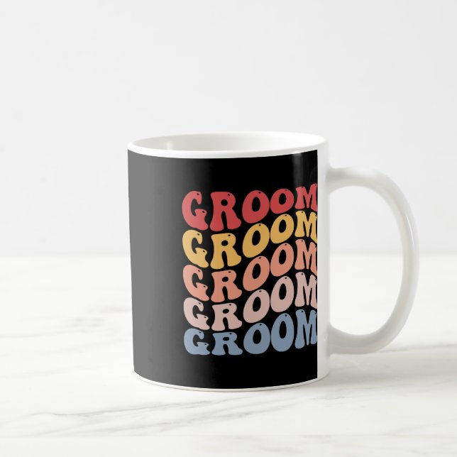 Groom Groovy Bachelor Party Kaffeetasse (Rechts)