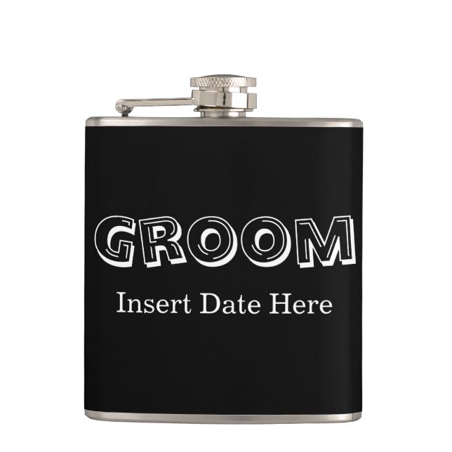 Groom | Hochzeit Flachmann (Vorderseite)
