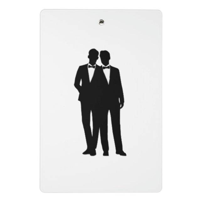 Groom-Hochzeit Mini Klemmbrett (Rückseite)