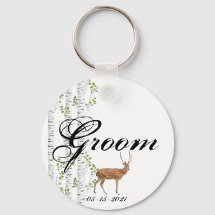 Groom Key Chain Deer Buck Woodland Jagd Schlüsselanhänger