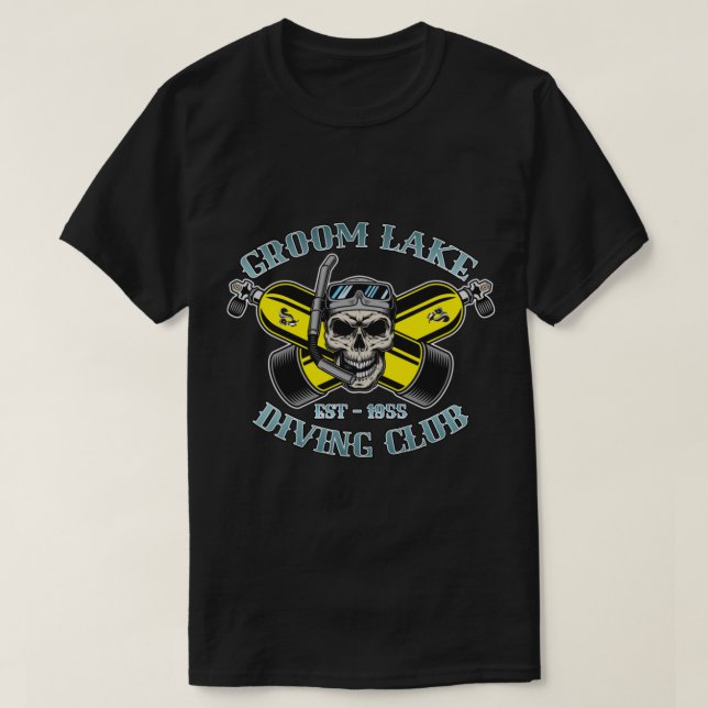 Groom Lake Diving Club Bereich 51 T-Shirt (Design vorne)