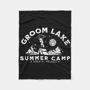 Groom Lake Summer Camp - Funny Area 51 Alien Ufo G Fleecedecke