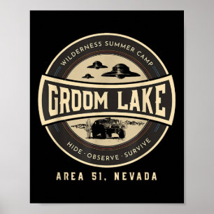 Groom Lake Summer Wilderness Camp - Funny Area 51 Poster