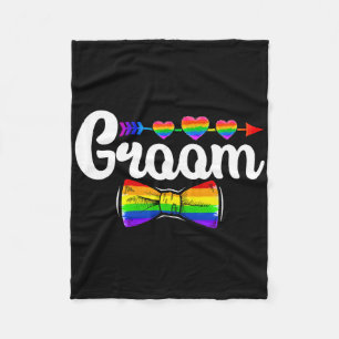 Groom Lgbt Pride Gay Bachelor Wedding Verlobung L Fleecedecke