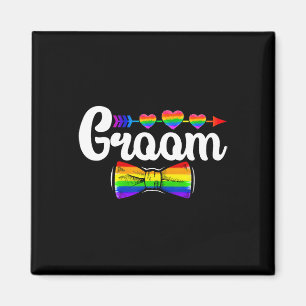 Groom Lgbt Pride Gay Bachelor Wedding Verlobung L Magnet
